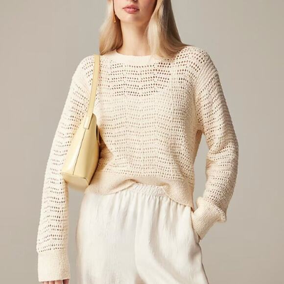 J. Crew Sweaters - J. Crew Pointelle Crewneck Sweater